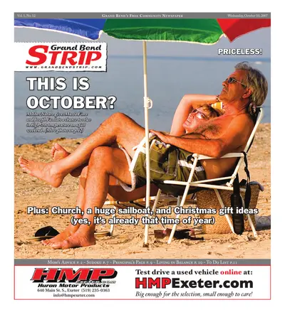 Front page of the Grand Bend Strip, October 10, 2007
