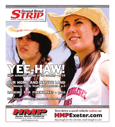 Front page of the Grand Bend Strip, June 27, 2007