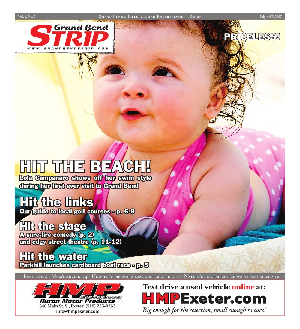 Front page of the Grand Bend Strip, July 4, 2007
