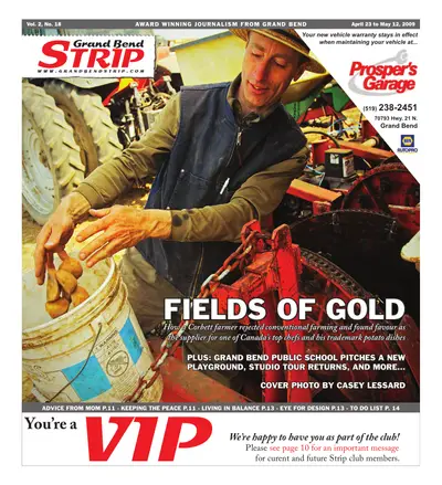 Front page of the Grand Bend Strip, April 23, 2009