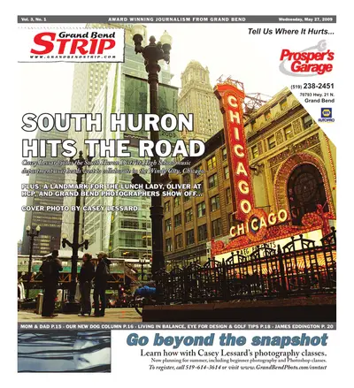 Front page of the Grand Bend Strip, May 27, 2009